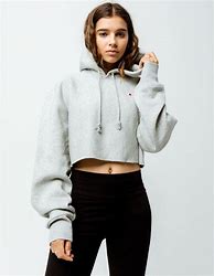 Image result for Champion Grey Cropped Hoodie