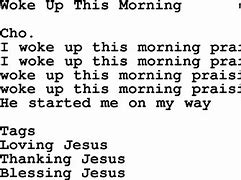 Image result for Woke Up This Morning with My Mind Lyrics