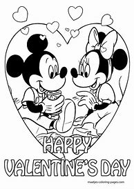 Image result for Mickey Mouse Valentine Coloring Pages
