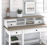 Image result for White Wood Desk with Hutch