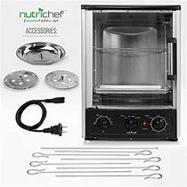 Image result for Nutrichef Azpkrt97 Upgraded Multi-Function Rotisserie Vertical Countertop Oven With Bake, Turkey Thanksgiving, Adjustable Broil Roasting Kebab Rack,