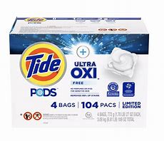 Image result for Tide Pods Ultra Oxi Liquid Laundry Detergent Pacs