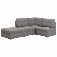 Image result for Burnett Sectional Set, (1 Corner, 1 Armless, 1 Ottoman), Enzyme Washed Canvas Storm Blue, IDS