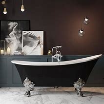 Image result for Black Clawfoot Tub
