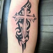 Image result for Tribal Cross Tattoos