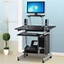 Image result for Computer Desk with Wheels and Drawers