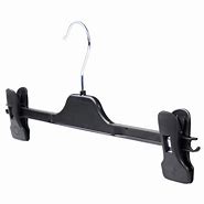 Image result for Metal Pants Hanger with Plastic Clips