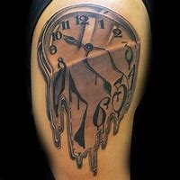 Image result for Melting Clock Tattoo