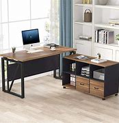 Image result for small desk with filing cabinet