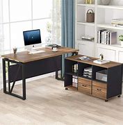 Image result for L-shaped Home Office Desk Furniture