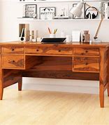 Image result for Large Wood Desk with Drawers