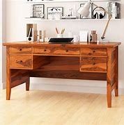 Image result for solid wood writing desk