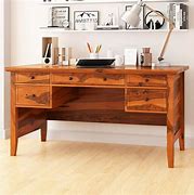 Image result for Wooden Writing Desk with Drawers