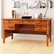 Image result for Real Wood Desk