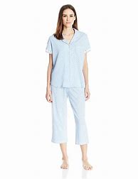 Image result for Women's Floral Button-Front Pajamas, Cornflower Blue L Misses