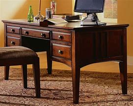 Image result for 60 Inch Writing Desk with Drawers Wood