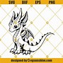Image result for Black and White Outline of Cute Dragon SVG