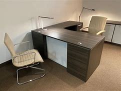 Image result for Gray L-shaped Desk