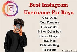 Image result for Instagram Usernames for Boys