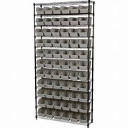 Image result for Strongway Single-Side Bulk Storage Rack Unit With 47 Assorted Bins - 36 1/2Inch W X 14Inch D X 46Inch H