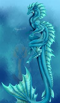 Image result for Mythical Sea Dragon Drawing
