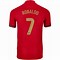 Image result for Cristiano Ronaldo Portugal National Team Autographed Red Nike 2020 Jersey Size: No Size