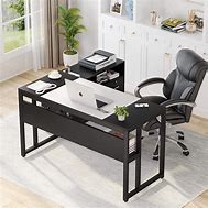 Image result for Black L-Desk