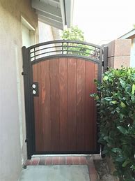 Image result for Wood and Metal Wide Side Gates