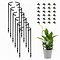 Image result for Higift 4 Pack Plant Support Stake, Metal Ring Garden Stakes For Plant, Half Circle Plant Supports For Tall Potted Plants Indoor, Outdoor Plant Cage