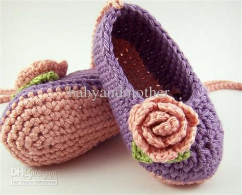 2019 Baby Crochet Shoes Baby Girls Ballet Shoes Infant Handmade First  