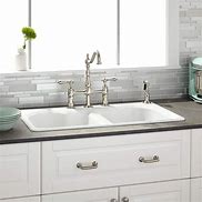 Image result for White Double Kitchen Sink Drop In