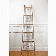 Image result for Ladder Basket Shelf