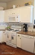 Image result for White Kitchen Cabinets and White Appliances