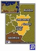 Image result for Map of Chechnya and Russia Conflict