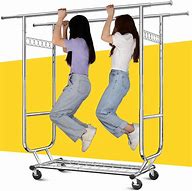 Image result for Collapsible Mobile Clothes Rack