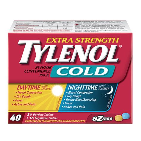 Tylenol* Cold Daytime & Nighttime Eztabs   Extra Strength   40's  