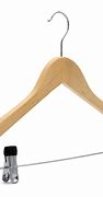 Image result for wood hanger with clip