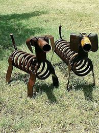 Image result for Recycled Garden Junk Art