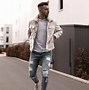 Image result for Jean Jacket Hoodie Outfits Men