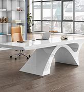Image result for White Modern Executive Desk