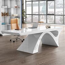 Image result for White Oak Contemporary Desk