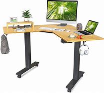 Image result for adjustable motorized desk