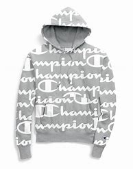 Image result for Champion All Over Logo Hoodie Reverse Weave
