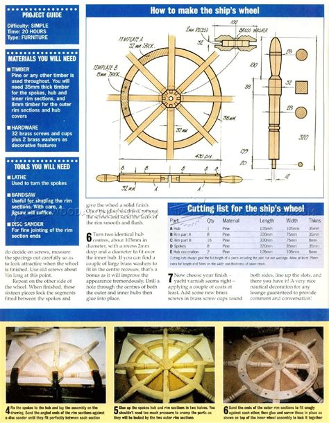 Ship Wheel Plans • WoodArchivist