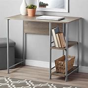 Image result for Metal Student Desk with Shelves
