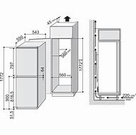 Image result for integrated fridge dimensions