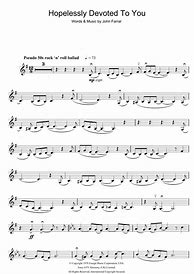 Image result for hopelessly devoted to you sheet music