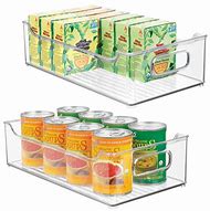 Image result for Set Of 10 Refrigerator Organizer Bins - 5 Wide And 5 Narrow Stackable Fridge Organizers For Freezer, Kitchen, Countertops, Cabinets - Clear Plastic