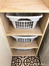Image result for Laundry Basket Storage Shelf