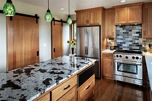 Image result for Oak Kitchen with Stainless Steel Appliances